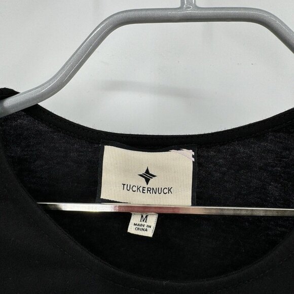 Tuckernuck Black Kayne Tee size M Medium Crew Neck Dropped Shoulder T-Shirt Boxy - Picture 3 of 7